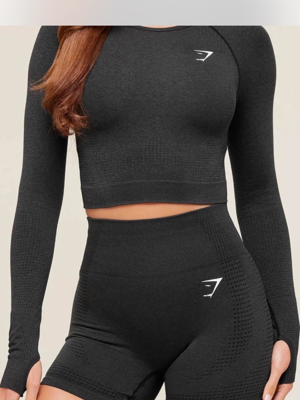 Gymshark Black Crew Neck Tee with Branded Neck Label